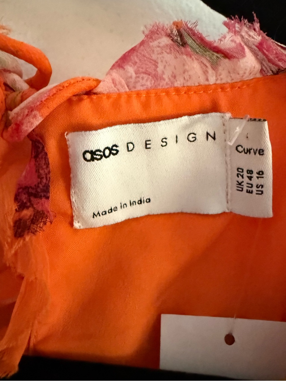 ASOS Orange Floral Print Occasion Maxi Dress - Picture 6 of 12
